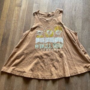 O'Neill Rust Brown Slim Crewneck Tee with White Logo